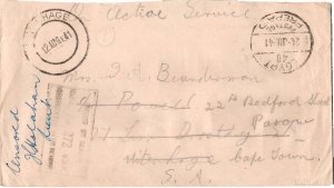 Egypt Soldier's Free Mail 1941 Egypt 40 Postage Prepaid A.P.O. S.140 to Witen...