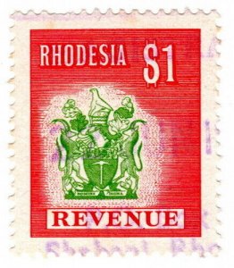 (I.B) Rhodesia Revenue: Duty Stamp £1 (1970)