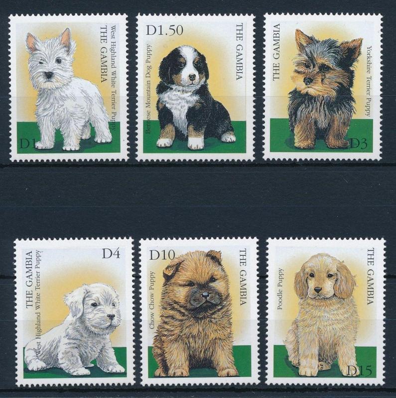 [31647] Gambia 2000 Animals Dogs Puppies MNH