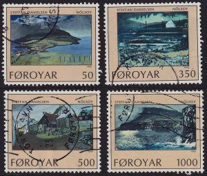 Faroe Islands - 1990 - Scott #212-215 - used - Art Danielsen Nolsoy