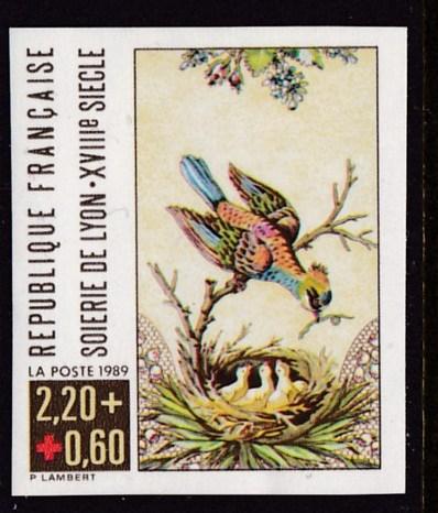 France 1989 2.20fr+.60c Semi-Postal IMPERF  VF/NH