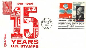 1966 15 Years UN Stamps - New York, NY - F26429