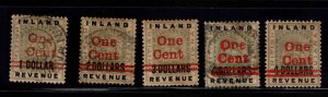 British Guiana Scott 148 - 151B MH* and Used Surcharged Inland Revenue set