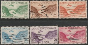 Canal Zone C7-C12 air mail partial set U