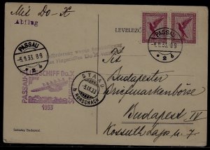 Germany/Hungary DO-X card 5.9.33 Passau
