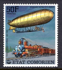 Comoro Islands 249 Train Zeppelin MNH VF