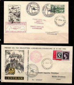 2 Early Helicopter Mail Flight Covers [TC579]