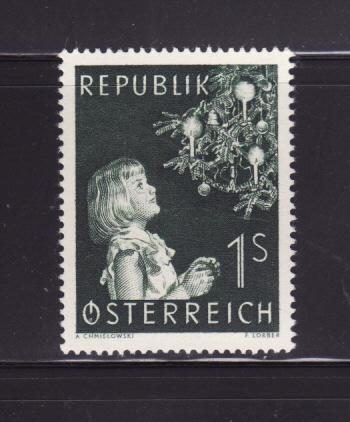 Austria 590 Set MNH Child and Christmas Tree (B)