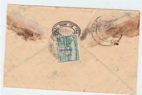 national bank of bangladesh 1972 overprints   stamps cover ref r16216