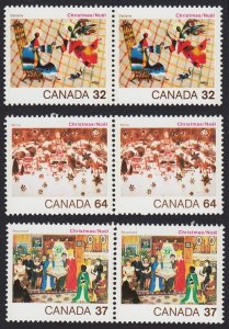 CHRISTMAS Paintings * Canada 1984 #1040-1042 MNH PAIRS