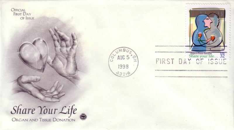 US FDC Sc.# 3227 Organ Donation L832