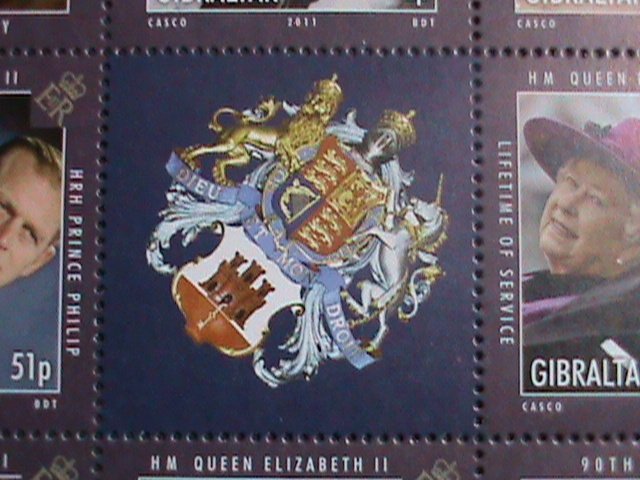 ​GIBRALTAR-2011 SC# 1267-72 SERVICE OF QUEEN   MNH S/S SCV.$18