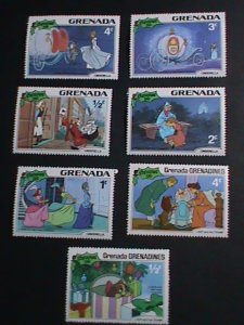 ​DISNEY-GRENADA STAMP-1981 DISNEY-CHRISTMAS-CINDERELLA -STAMP SET VERY FINE