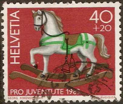 Switzerland - #B502 -used- 1983 - Rocking Horse -SCV-$0.35