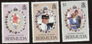 BERMUDA Scott 412-414 MNH** Royal Wedding set MNH** 1981