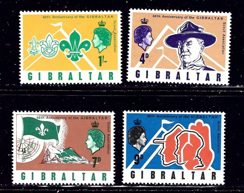 Gibraltar 209-12 MNH 1968 Boy Scouts (ap1688)