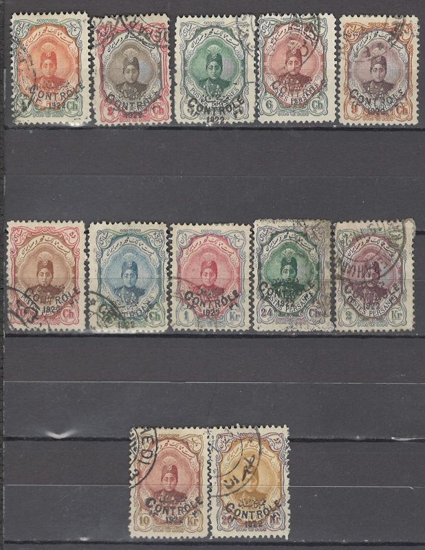 COLLECTION LOT OF #1040 IRAN 12 STAMPS 1922 CV=$21