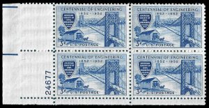 PCBstamps   US #1012 PB 12c(4x3c)Civil Engineers Society, 24677, MNH, (PB-3)