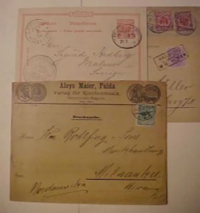 GERMAN   PICTORIAL AD  COVERS 1881-1898 ONE POSTAL CARD TOTAL 4 DIFF.