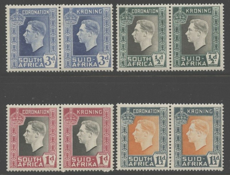 South Africa 1937 George VI Coronation set Sc# 74-78 NH