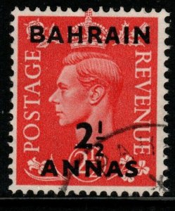 BAHRAIN SG75 1951 2½a on 2½d  PALE SCARLET FINE USED