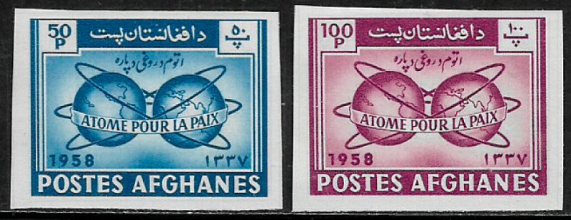 Afghanistan #462-3 MNH Imp Set - Atomic Energy for Peace