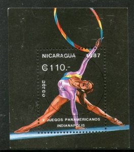 Nicaragua 1987 Rythnmic Gymnastics Games Sport Sc 1653 S/s Cancelled ++1691
