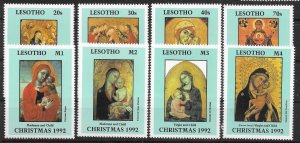 LESOTHO SG1117/24 1992 CHRISTMAS MNH