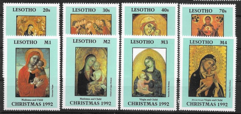 LESOTHO SG1117/24 1992 CHRISTMAS MNH