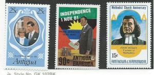 Antigua #623,635,736  (MNH) CV$1.25