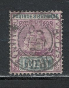 British Guiana 1889 Seal of the Colony 1c Scott # 130 Used