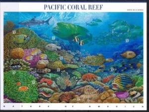 US Stamp #3831a-j MNH - Pacific Reef Complete Sheet of 10