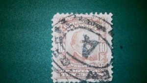 1903 Daniel Webster Scott# 307 Pale Red Brown 10C