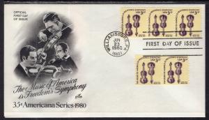 US 1813 Violins Artcraft U/A FDC