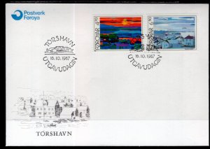 Faroe Islands 166-167 Paintings U/A FDC