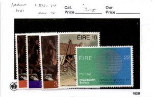 Ireland, Postage Stamp, #510-514 Mint NH, 1981 Christmas (AD)