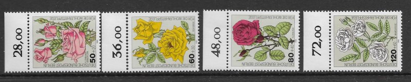 Berlin 9NB 193-196  1982  set  4  VF  NH