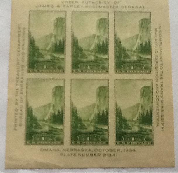 United States, 769, 1c Yosemite Imperf S/S, **NGAI**