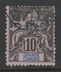 Gran Comoro 1897 Navigation & Commerce 10c Scott # 5 Used