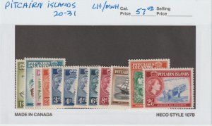 Pitcairn Islands 20-31 VF LH/MNH