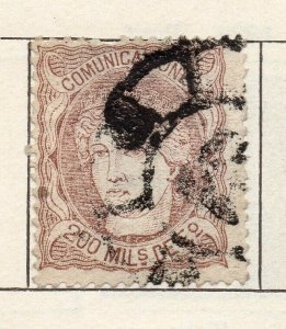 Spain 1870 Early Issue Fine Used 200m. NW-115190