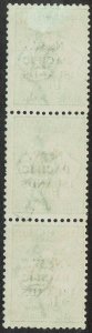 NWPI NEW GUINEA 1915 KANGAROO 1/- ABC STRIP 1ST WMK 