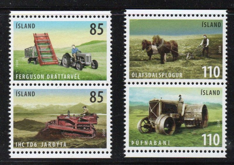 Iceland Sc  1132-33 2008 Agricultural Tools stamp set mint NH