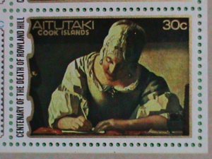 AITUTAKI -COOK ISLAND STAMP:1990-SC#1038 CENTENARY OF THE DEATH OF ROWLAND HILL-