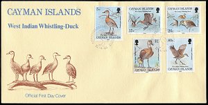 Cayman Islands 681-685, FDC and PO brochure, West Indian Whistling-Duck