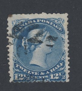 Canada Large Queen stamp #28-12 1/2c Used Fine Guide Value = $60.00
