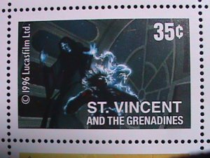 ​ST.VINCENT-1996-SC# 2269a  STARWAR-INSPACE BAR-LUKE-EMPIOR-WING FIGHTER-S/S