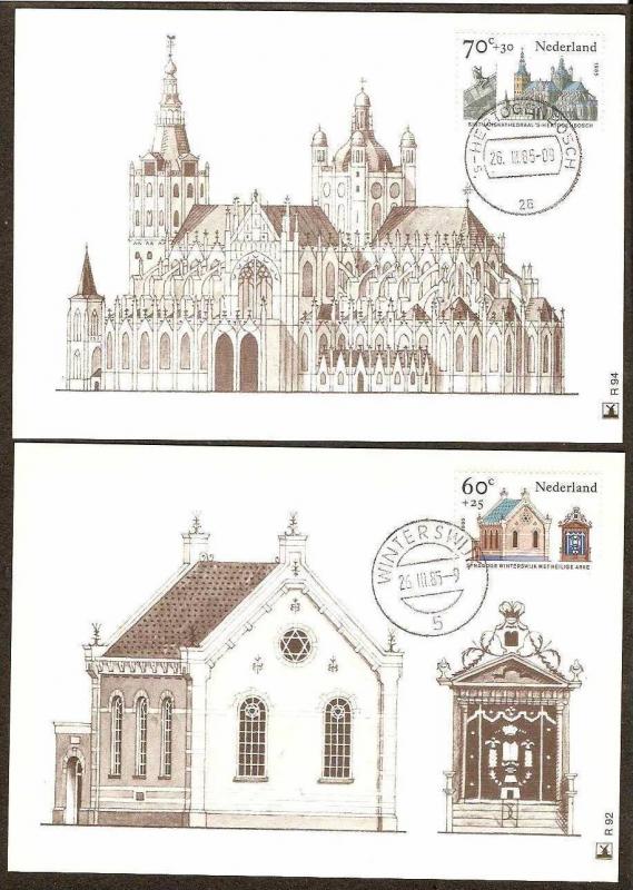 NETHERLAND 1985 FREEMASONERY, MASONIC, ARCHITECTURE, BUILDINGS, CHURCHES SET ...