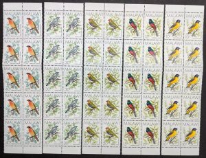 EDW1949SELL : MALAWI 1988 Scott #518-33 Birds. 10 Cplt sets. VF MNH Catalog $394