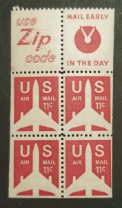 US Scott C78a 1971 Stamp  Airmail Booklet Pane T4507